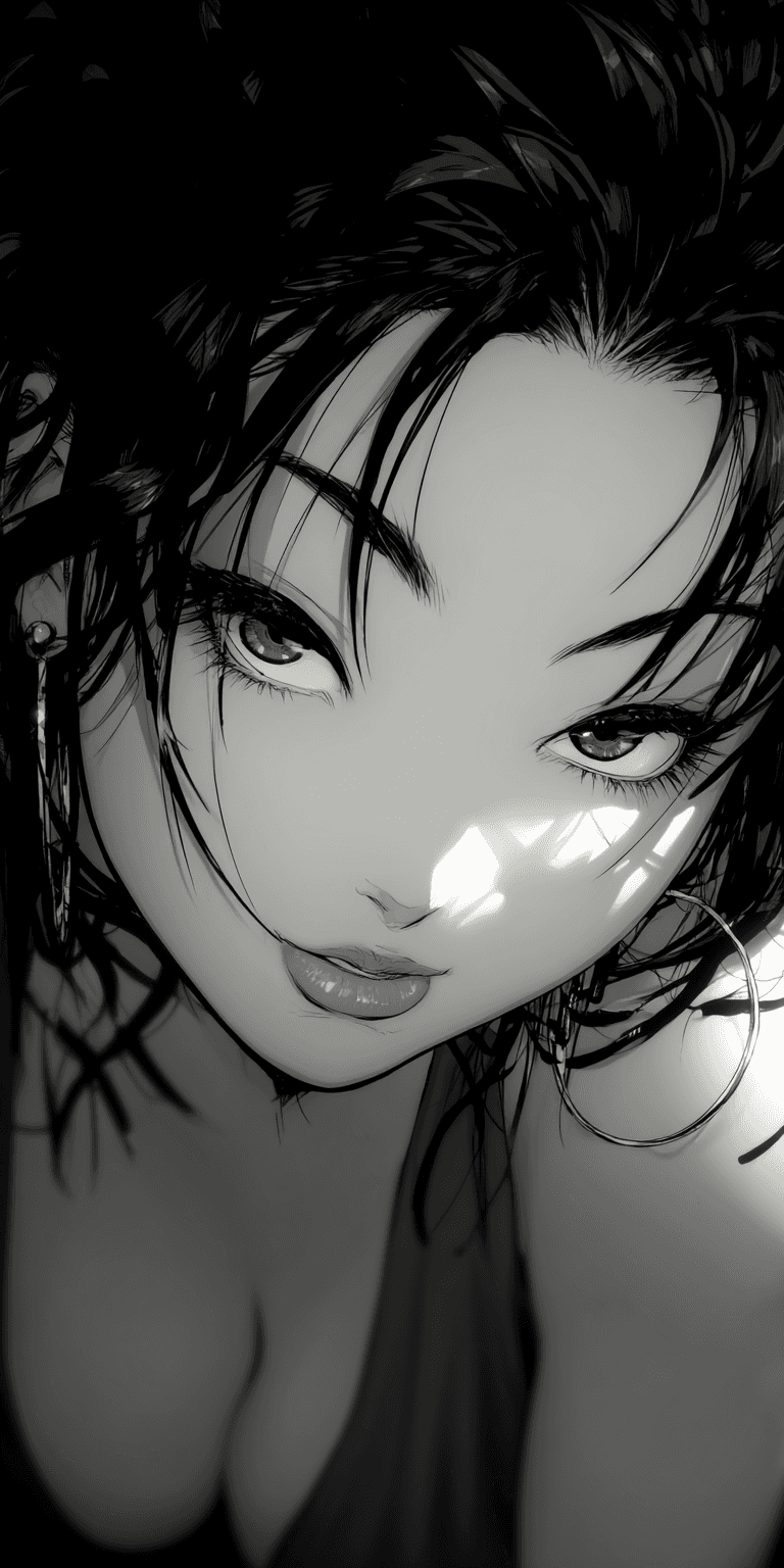 AI generated: woman, comic book illustration, in the style of Kentaro Miura and Yoji Shinkawa, close-up --chaos 75...