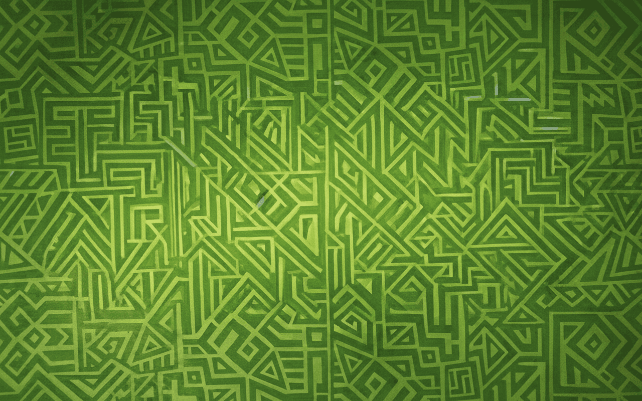 AI generated: recreate the attached image with a green white and blue theme with more emphasis on the green color 