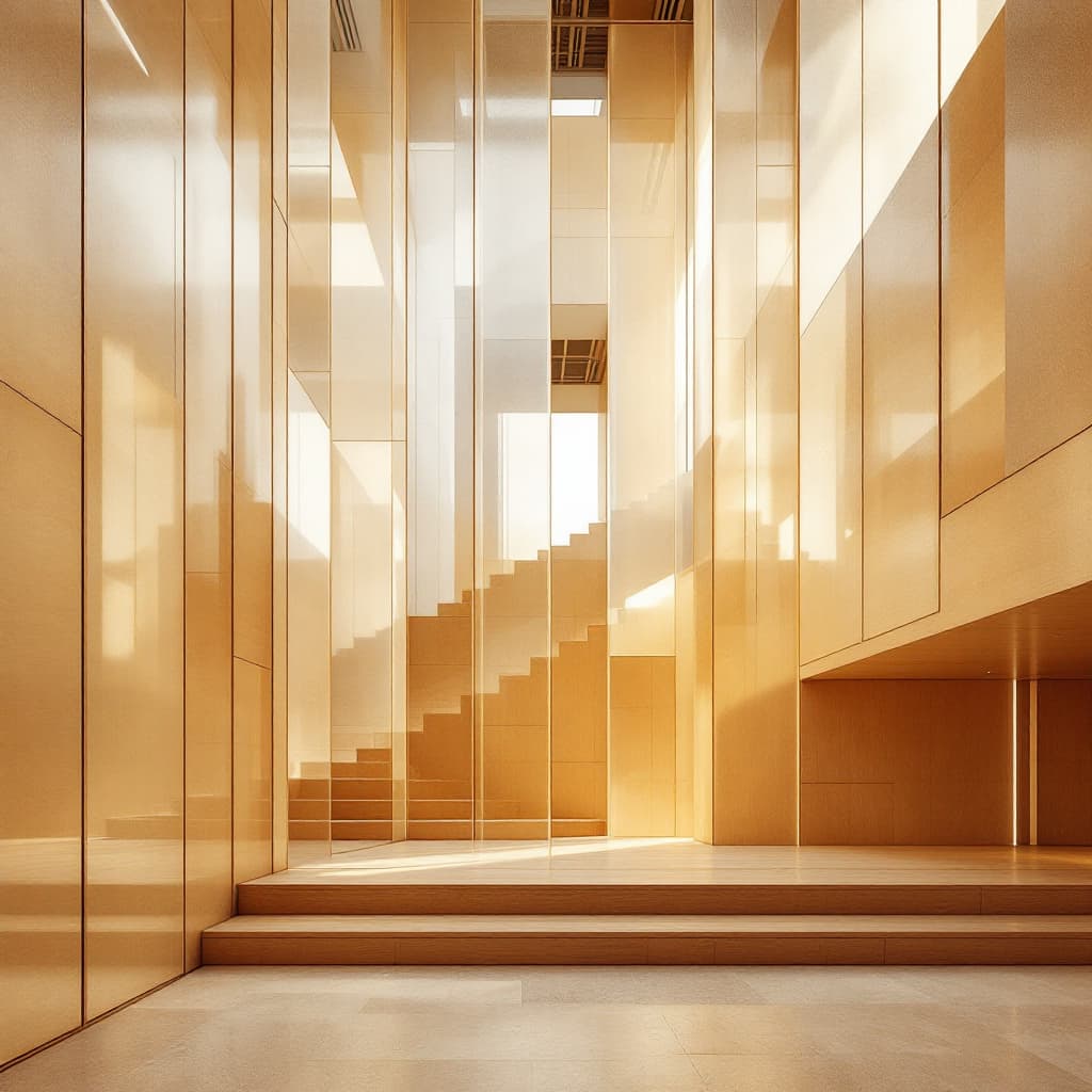 AI generated: architectural photography, striking architectural space interplay of geometry and light creates a vi...