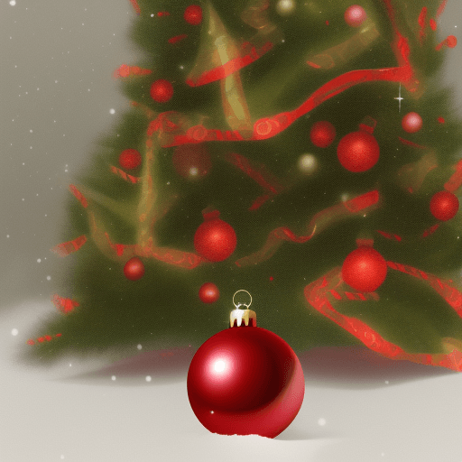 AI generated: happy christmas, red ball illustration, 
tree background --ar 1:2
