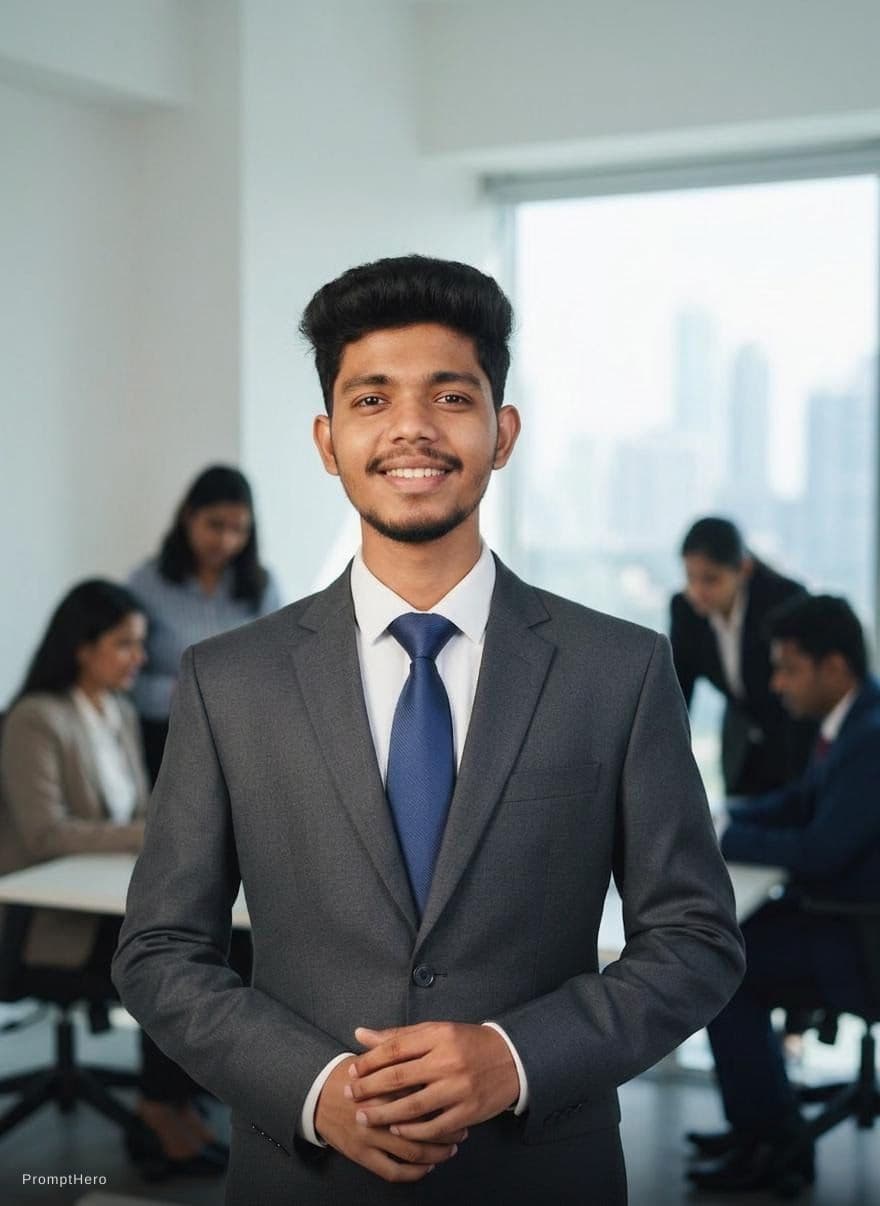 AI generated: A man looking like professional and wearing suit 