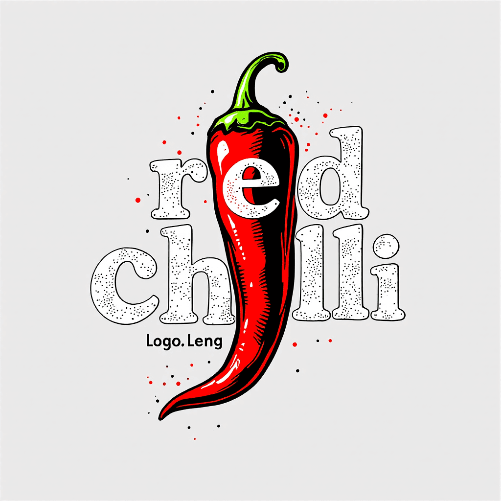 AI generated: Red Chili Logo with font "spicey"
