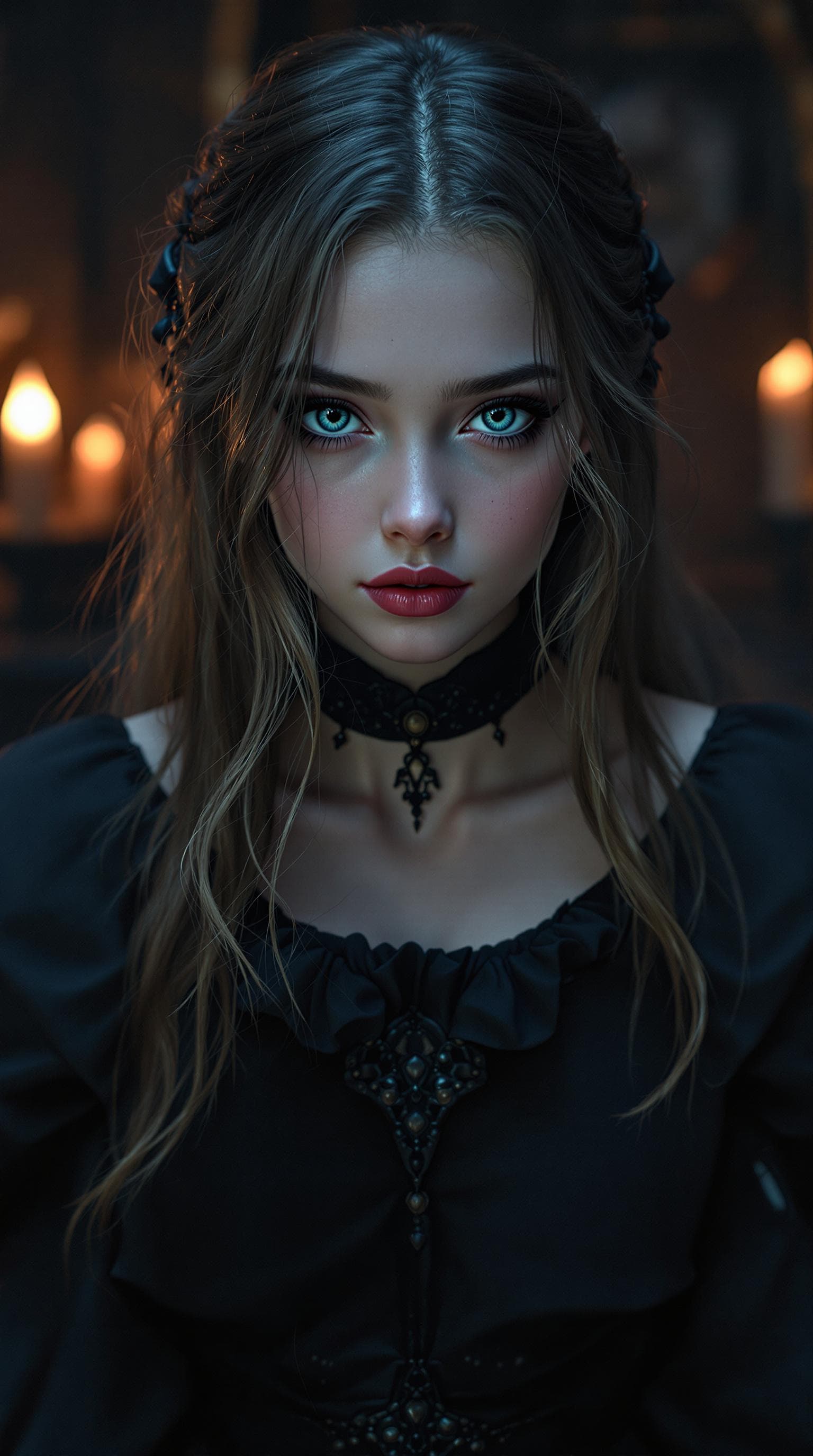 AI generated: a professional photo of a most beautiful 5th grade girl in the world, vampire, in a highly detailed,...