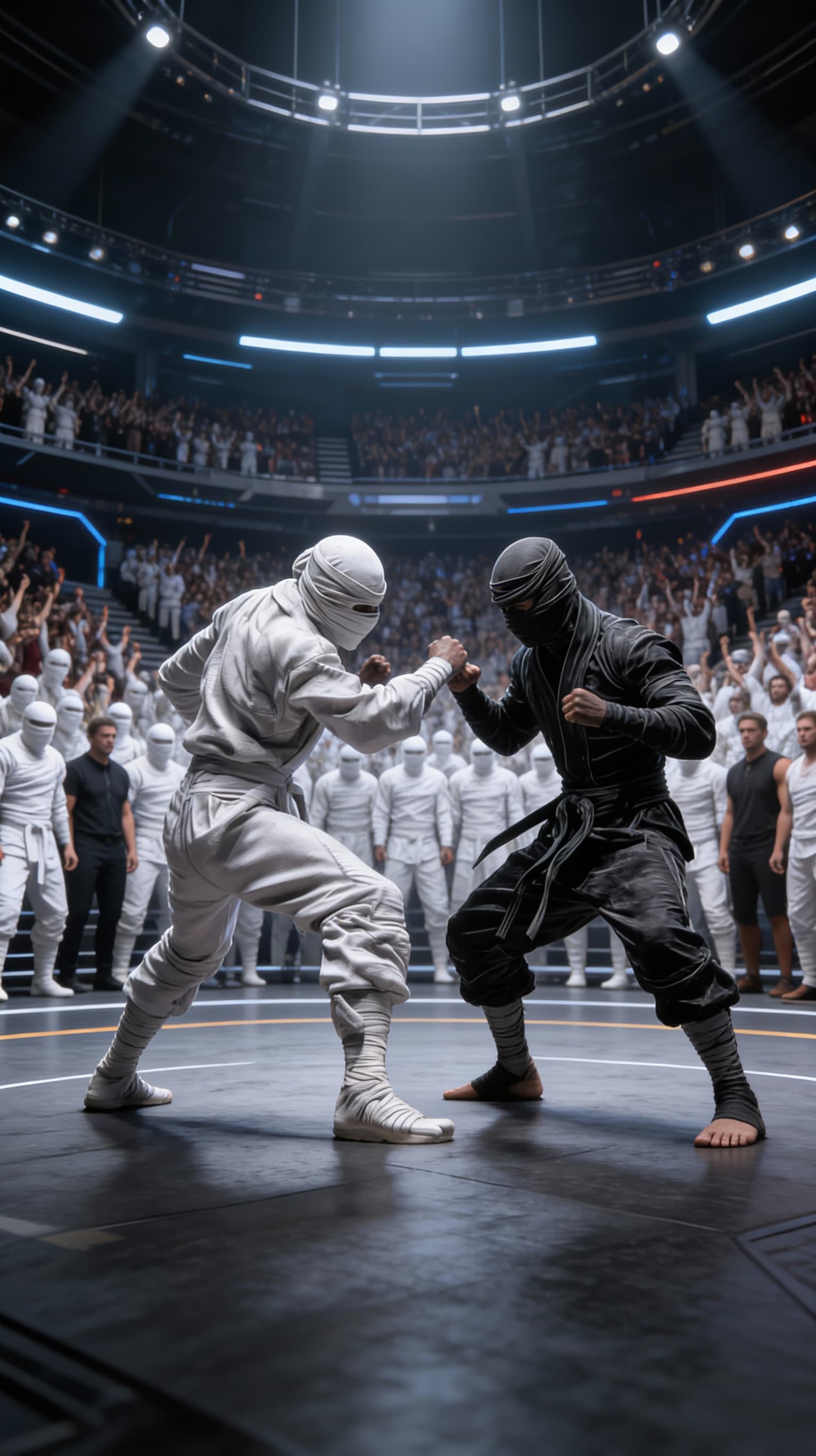 AI generated: Be inspired and create from the reference images, a Sci-Fi sporting event. Unreal Engine 5: Ultra-re...