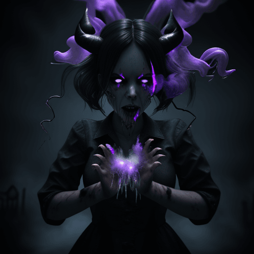 AI generated: 3d render smoke swirling horror female demon Ghost dripping plasma, disintegrating, ghost in swirlin...