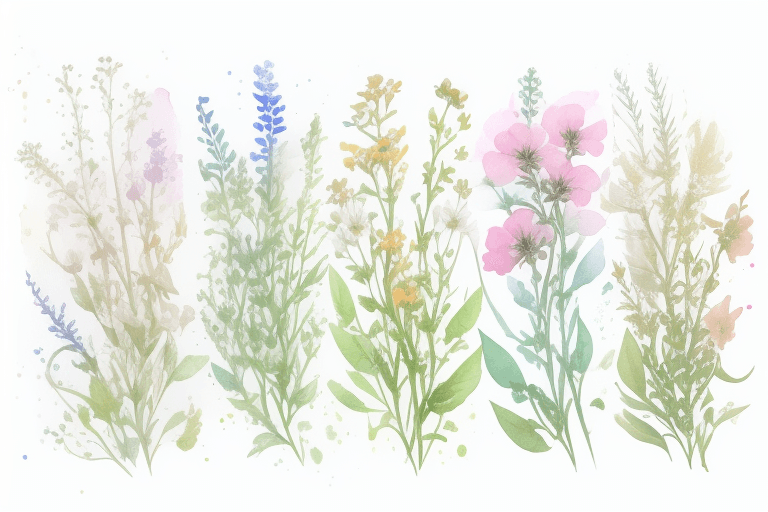 AI generated: wildflower bundle isolated, watercolor, on completely white background, pastel colors, 4k High resol...