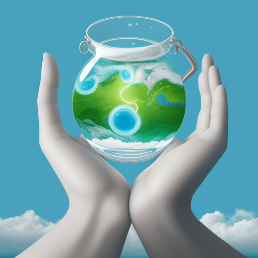 AI generated: Tomando Conciencia del Cambio Climático: Abrazando un Futuro Sostenible. Diseño minimalista en 4K, v...