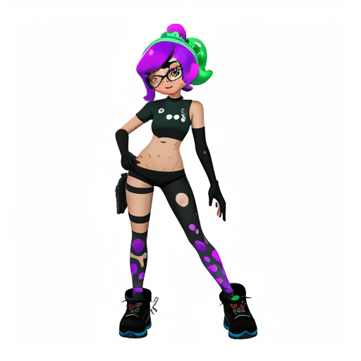 AI generated: Splatoon custom character concept
