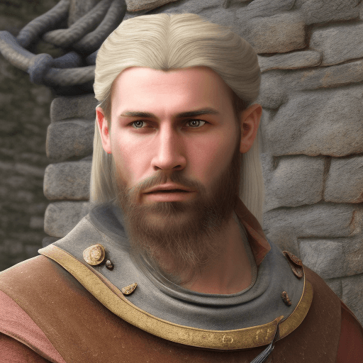 AI generated: High Definition Photo of a ultra realistic Medieval male named Bosun Tethis