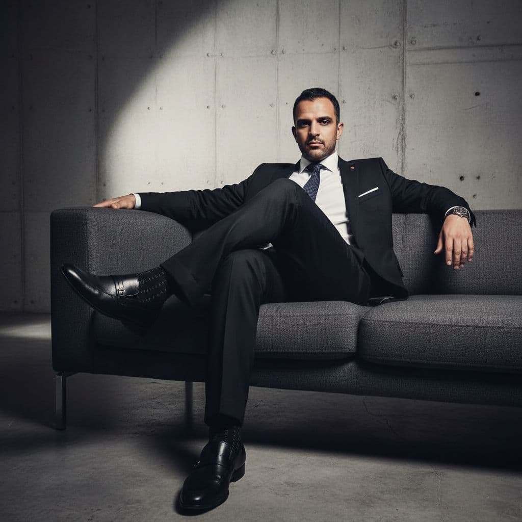 AI generated: fashion editorial photograph, man, shot on a Canon EOS 5D Mark IV --chaos 75 --ar 1:2 --profile rsy6...