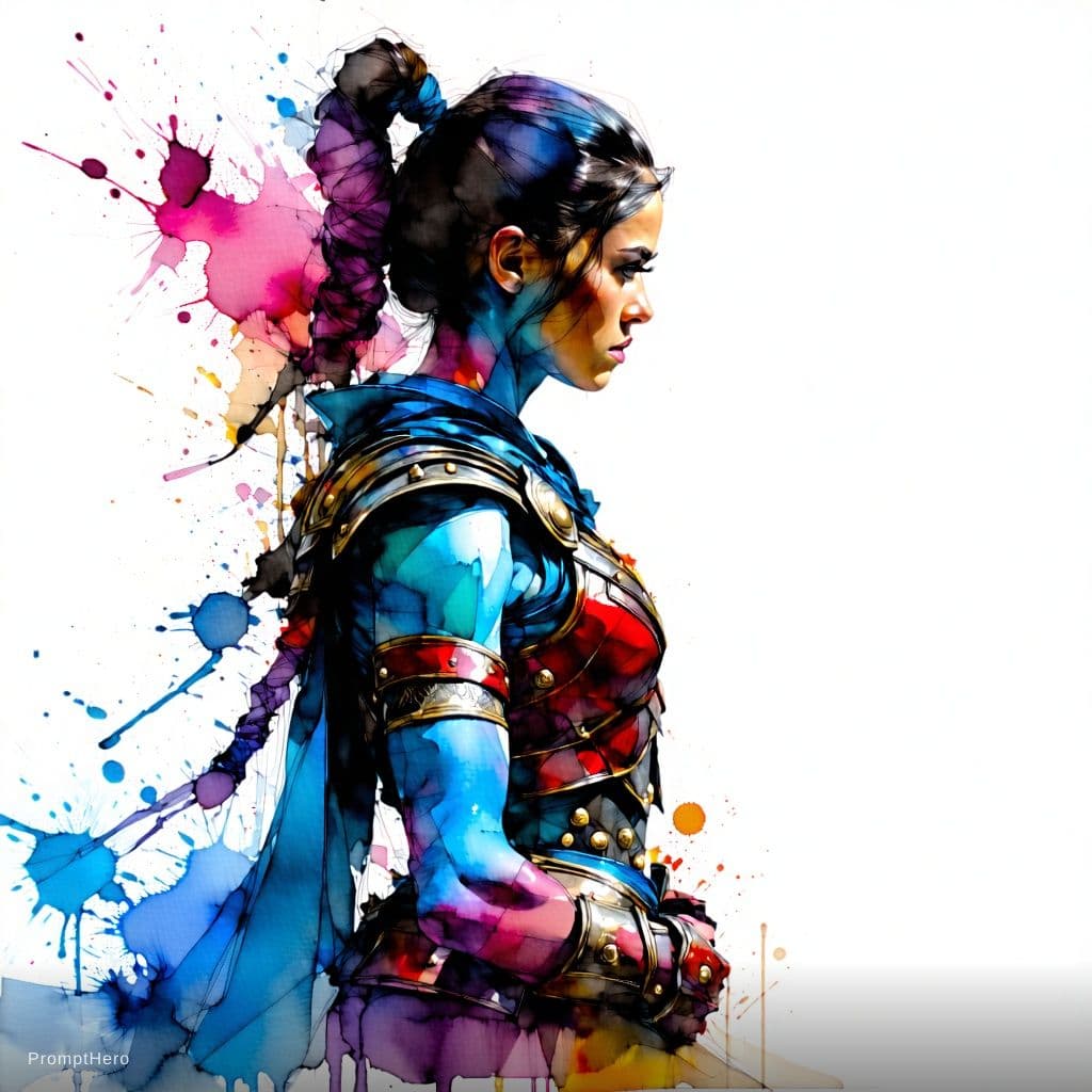 AI generated: strong warrior princess| centered| key visual| intricate| highly detailed| breathtaking beauty| prec...