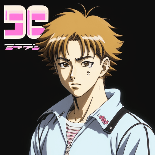 AI generated:  retro anime boy, takumi fujiwara from initial d, coffe air, 8 0 s anime art style, an retro anime i...