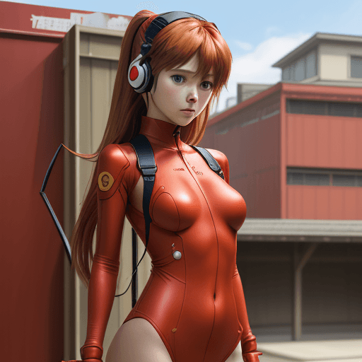 AI generated: ((masterpiece,best quality, detailed)), outdoor,wind_lift, souryuu asuka langley, interface headset,...