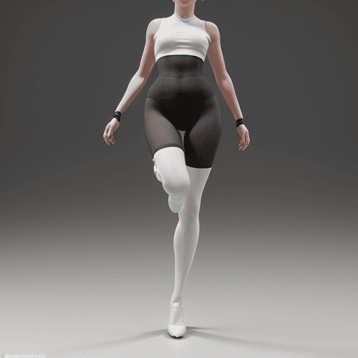 AI generated: a human with white background, bald hair, black tights, full body, hyper realism, high detail, octan...