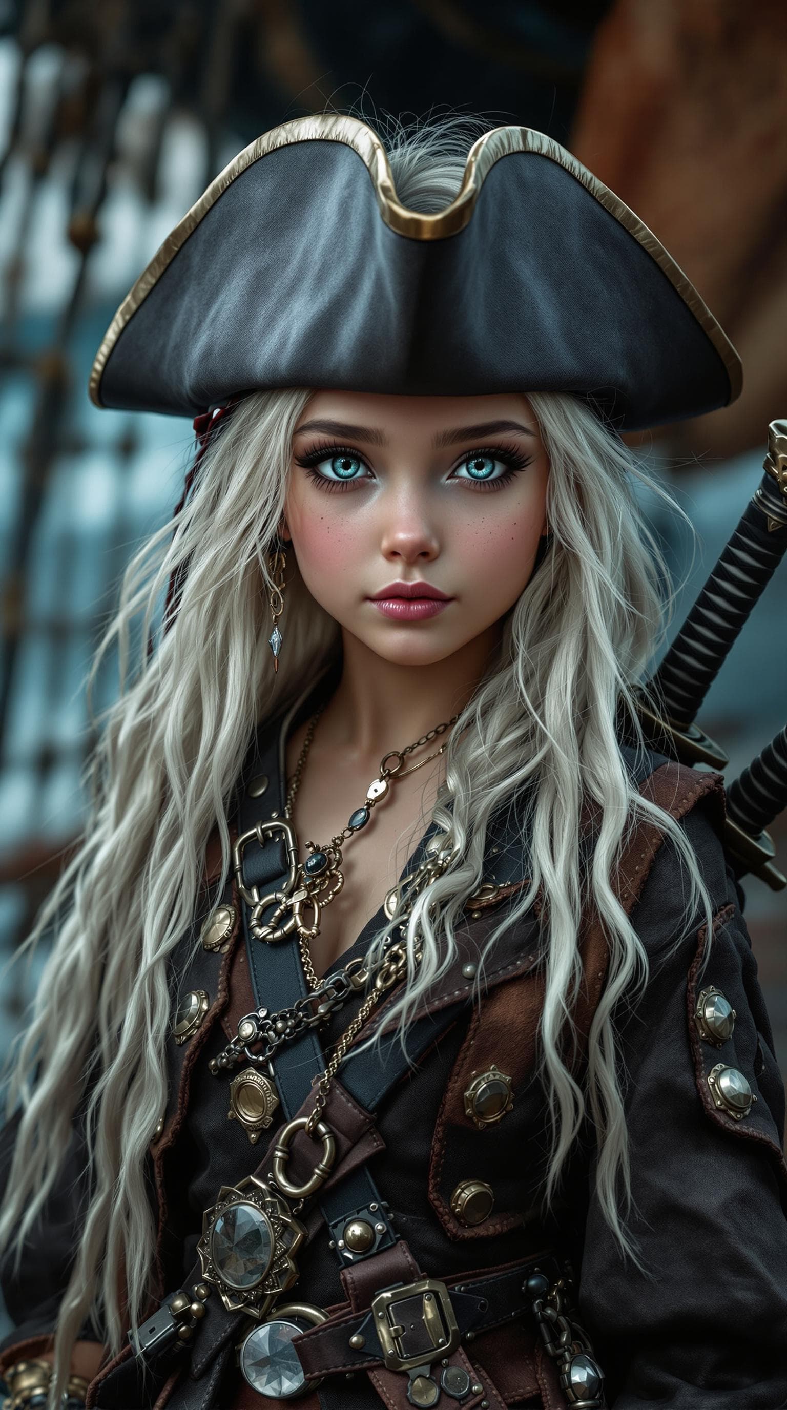AI generated: a professional photo of a exceptionally of the most beautiful girl in the world, (age 7), Safiya (fu...
