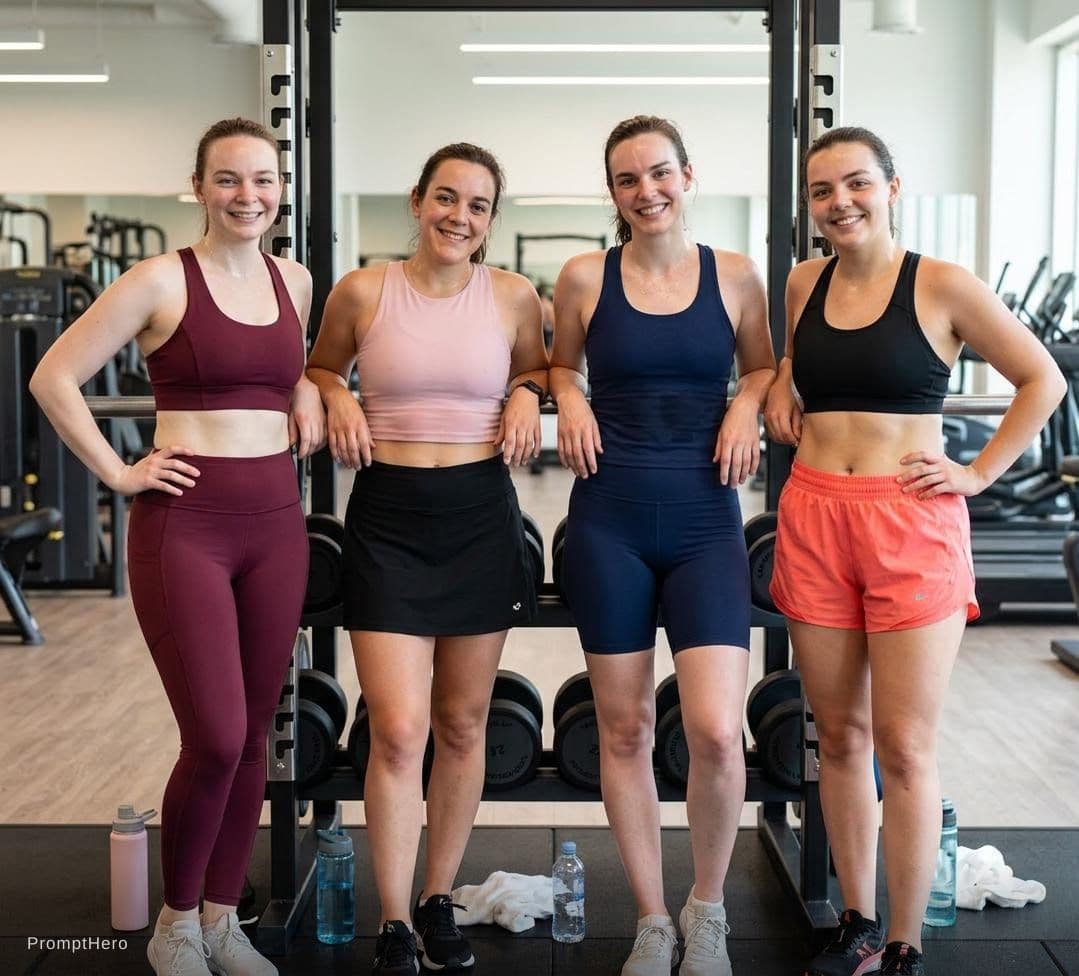 AI generated: in sexy clothing at the gym