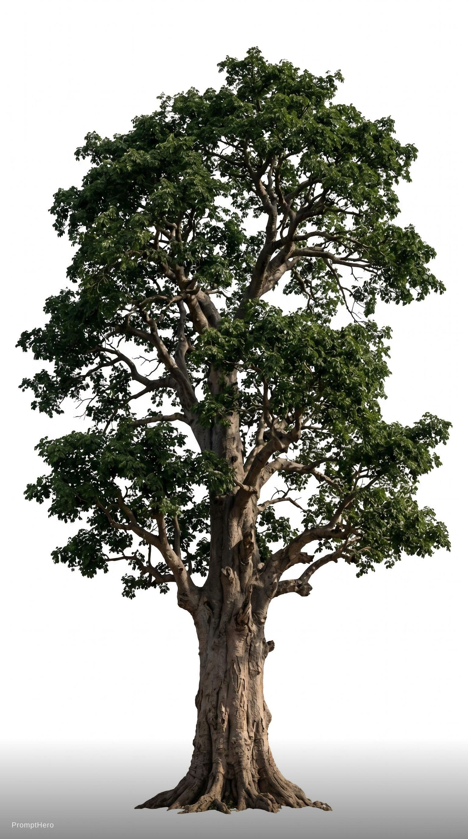 AI generated: african  tree cutout white background  that i can use as a transition
use full length of aspect rati...