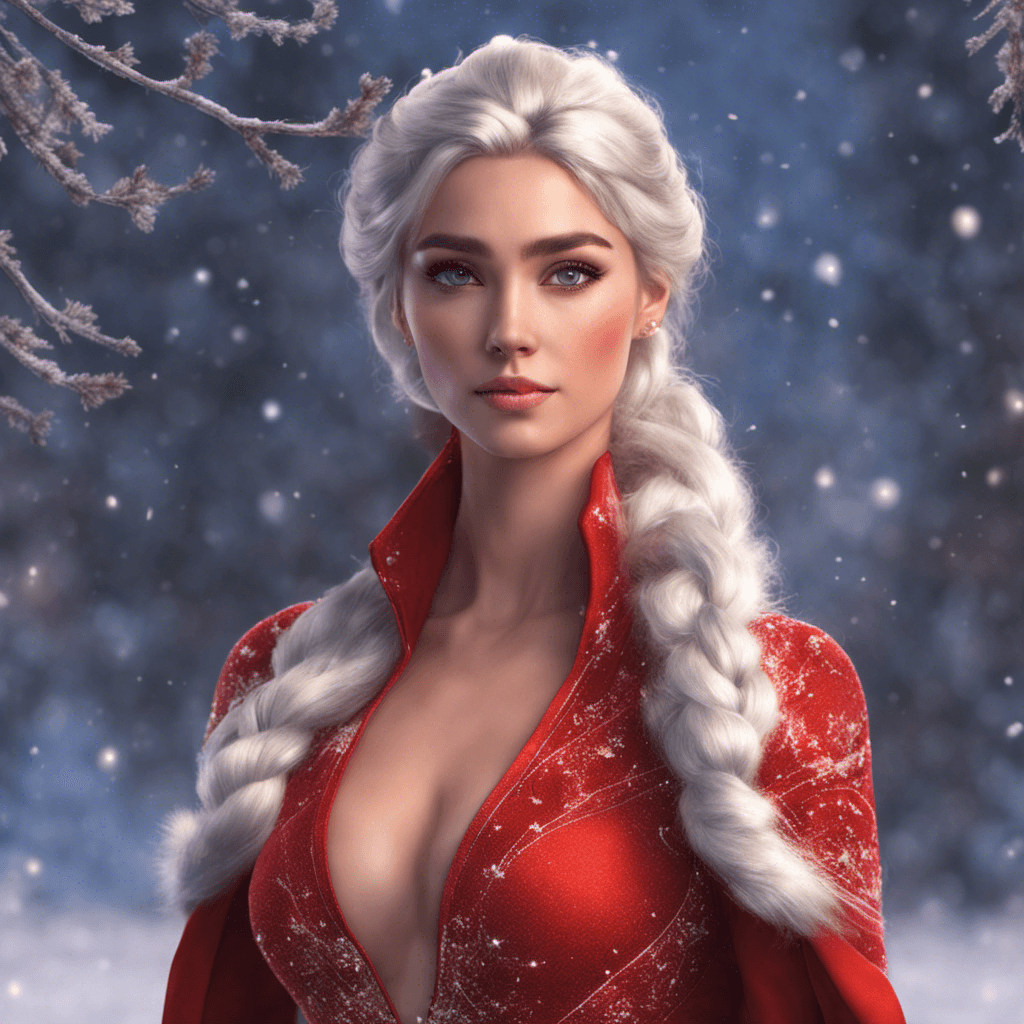 AI generated: Elsa from Disney Live series, (detailed stunning snow environment), cinematic, cover art, (low front...