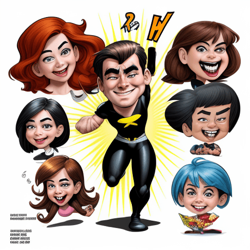 AI generated: caricature illustration, children's comic book character, hilariously exaggerated features --ar 1:2 ...