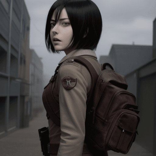 AI generated: Mikasa Ackerman 
