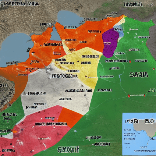 AI generated: Map of Syria 
in 2032

