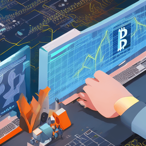 AI generated: High resolution banner for using in web sites to promote crypto mining 