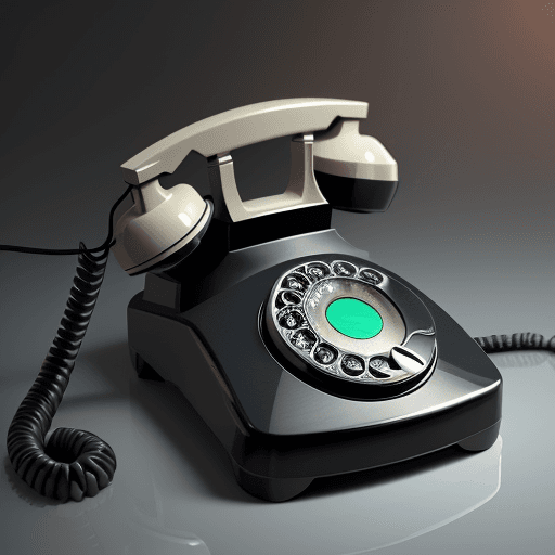 AI generated: Design an attention grabbing picture of a futuristic telephone