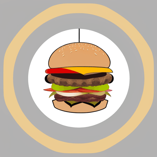 AI generated: best burger club logo circle shape