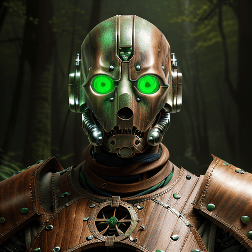 AI generated: Photo of a ultra realistic warforged, wooden and leather construct, dramatic light, fantasy art port...