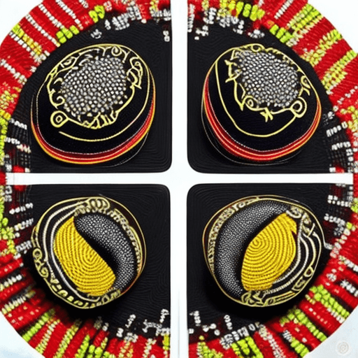 AI generated: Ankara egg Excellence.  40. Black Art  