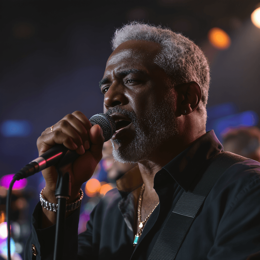AI generated: Close-up portrait of a confident, mature Black man in his 50s with subtle gray hair, soulful and exp...