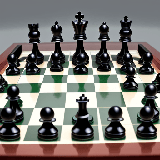 AI generated: A chess board, very long