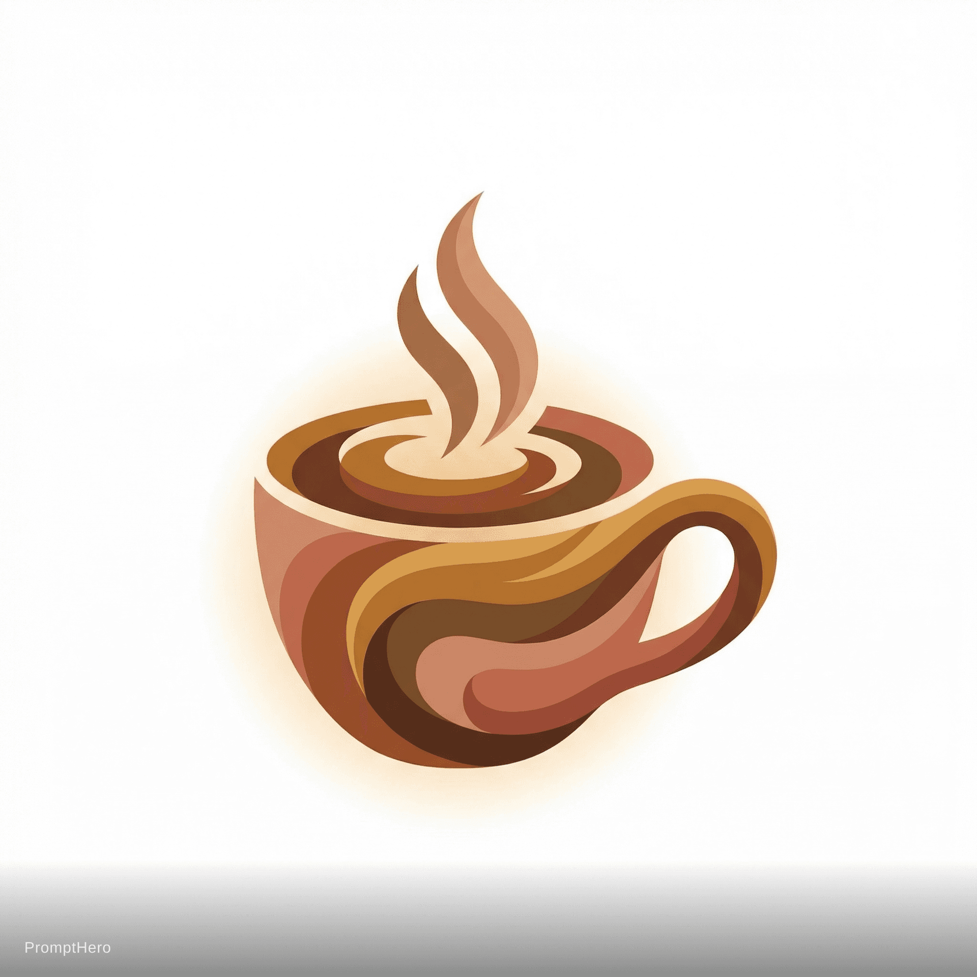 AI generated: Artisan coffee shop, steaming cup, earth tones, cozy and warm feeling