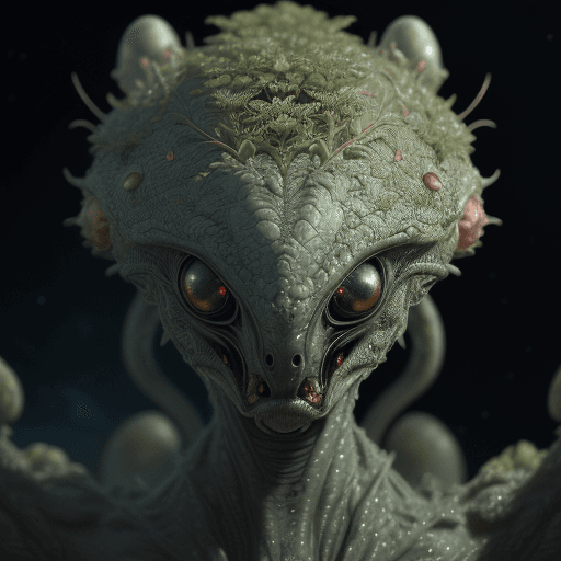AI generated: Cute creature from Space. terraforming. Alien Flora, close-up, hyper detailed, trending on artstatio...