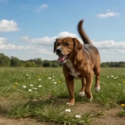 AI generated video: labrador che marrone 