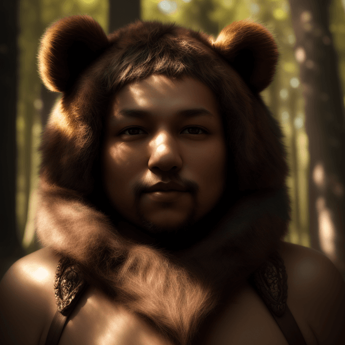 AI generated: rich bear- portrait - photo
daylight - tree -Rembrandt Light
Beautiful-shiny skin-Rembrandt Light-Sh...