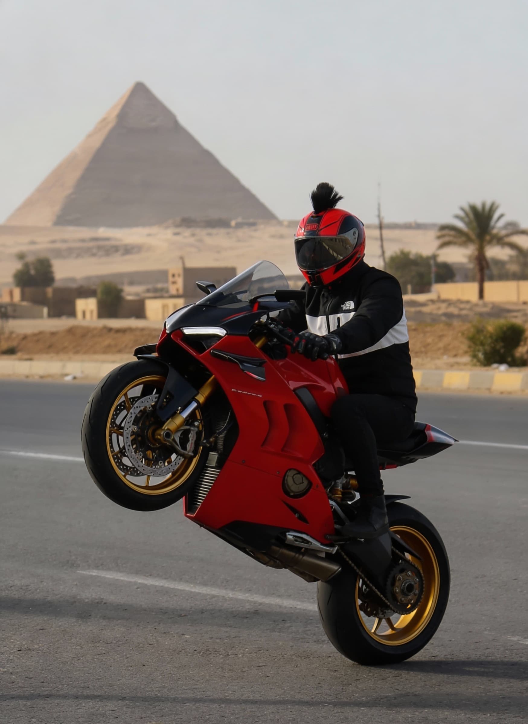 AI generated: Wheelie 