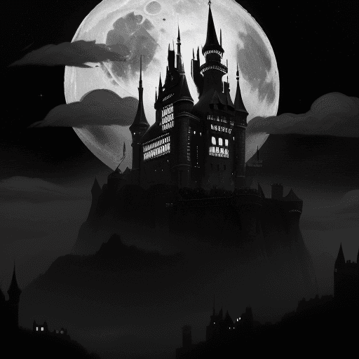 AI generated: 
This is the background on which the night is depicted, the moon shines, and small clouds. The huge ...
