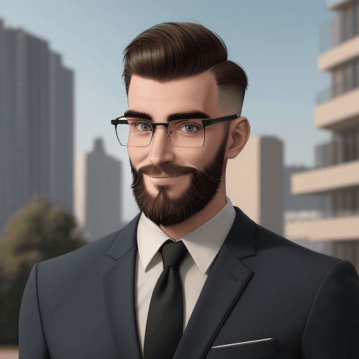AI generated: Man 30 years old, height 180, weight 80, bushy eyebrows, short haircut, beard, smile, athletic build...