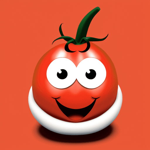 AI generated: simple little funny tomatoman