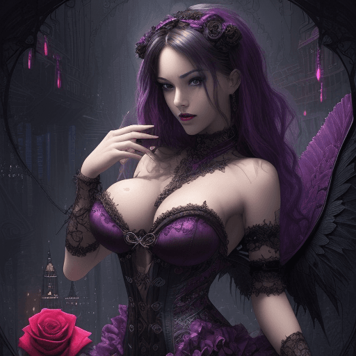 AI generated: 1 CHARACTER, 1  GIRL, dark night, kind person, ROSE, (masterpiece, top quality, best quality, offici...