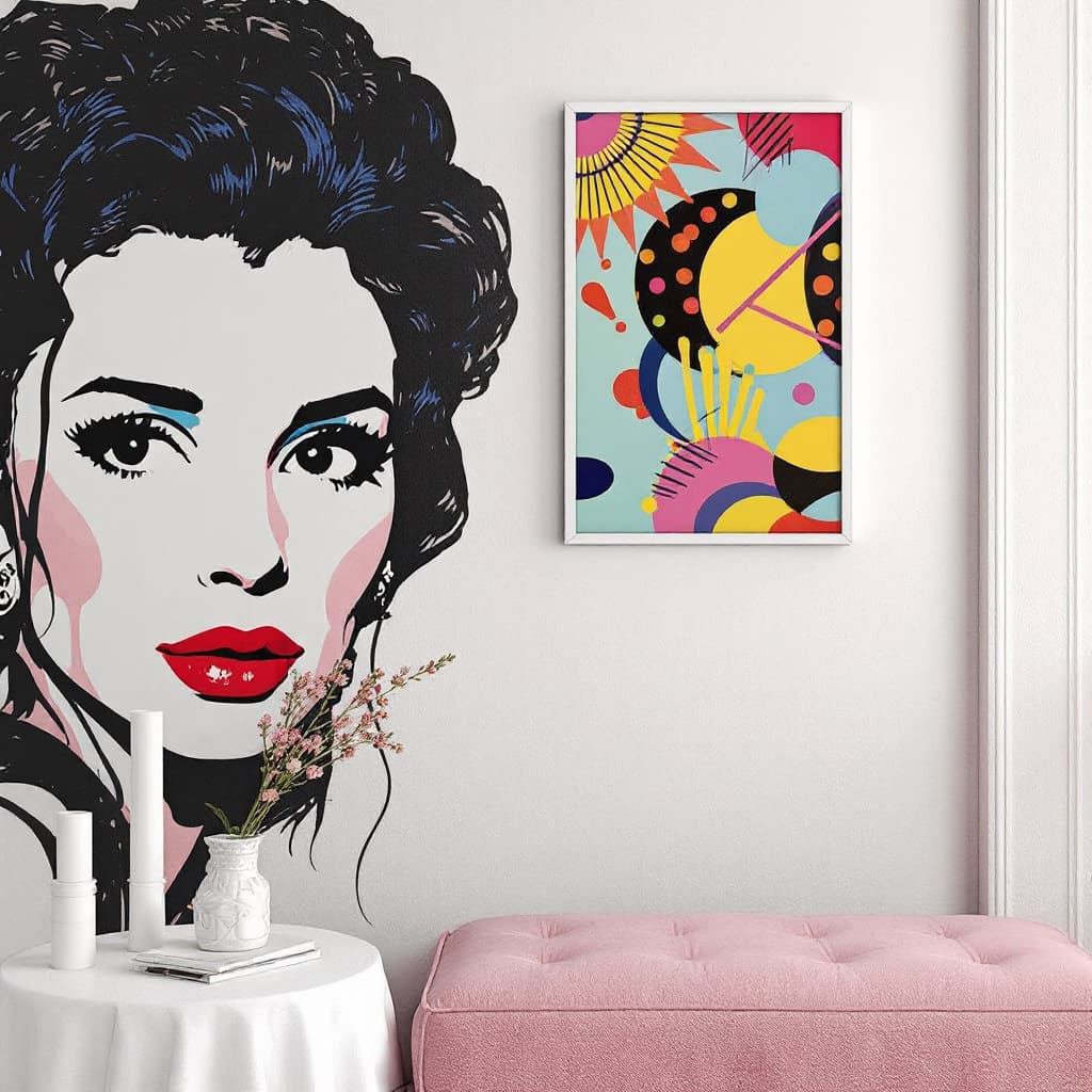 AI generated: Collection Pop art obras de óleo 