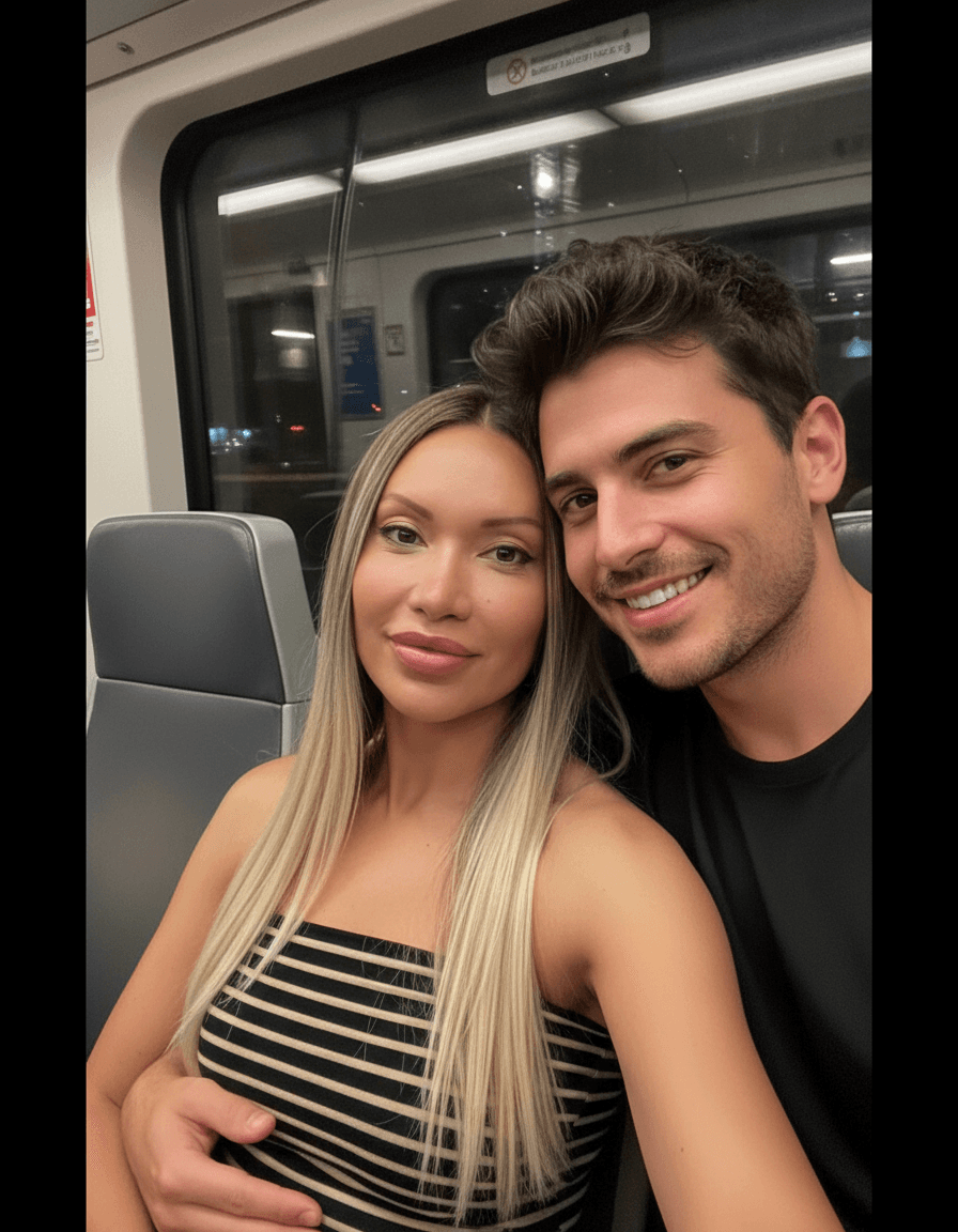 AI generated: Sorpréndeme y transforma esta foto en algo muy bonito al lado mío por un hombre hermoso que me esté ...
