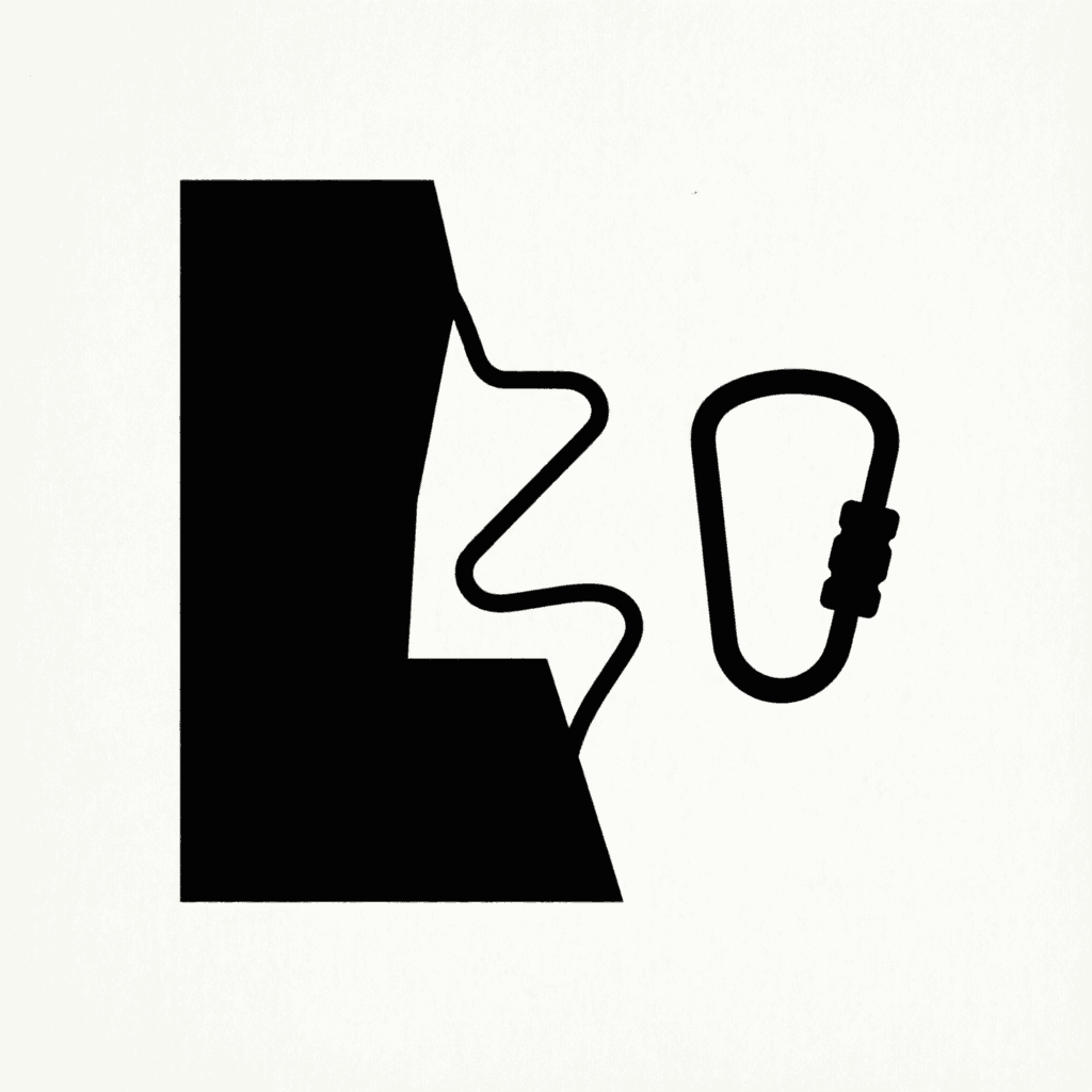 AI generated: Design an ultra-minimalist icon logo for a climbing guide brand called "crag.guide".

Focus: simple,...