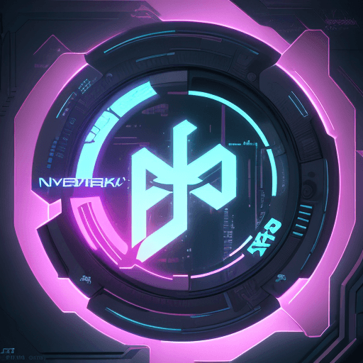 AI generated: cyberpunk logo with name "NV",cyberpunk, light atmosphere; 8k, HD detail logo,  HDR logo, high resol...