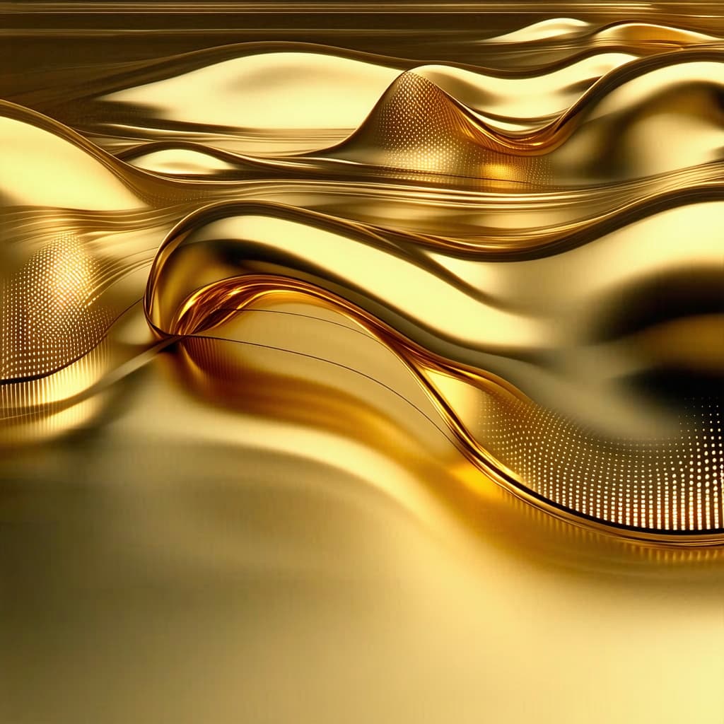 AI generated: SMOOVE GOLD LIQUID, OBERFLÄCHE, LIGHT REFLECTION,
DRAUFSICHT, PATTERN