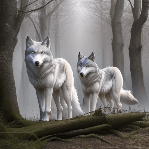 AI generated: Genère le retour des loups dans le bois