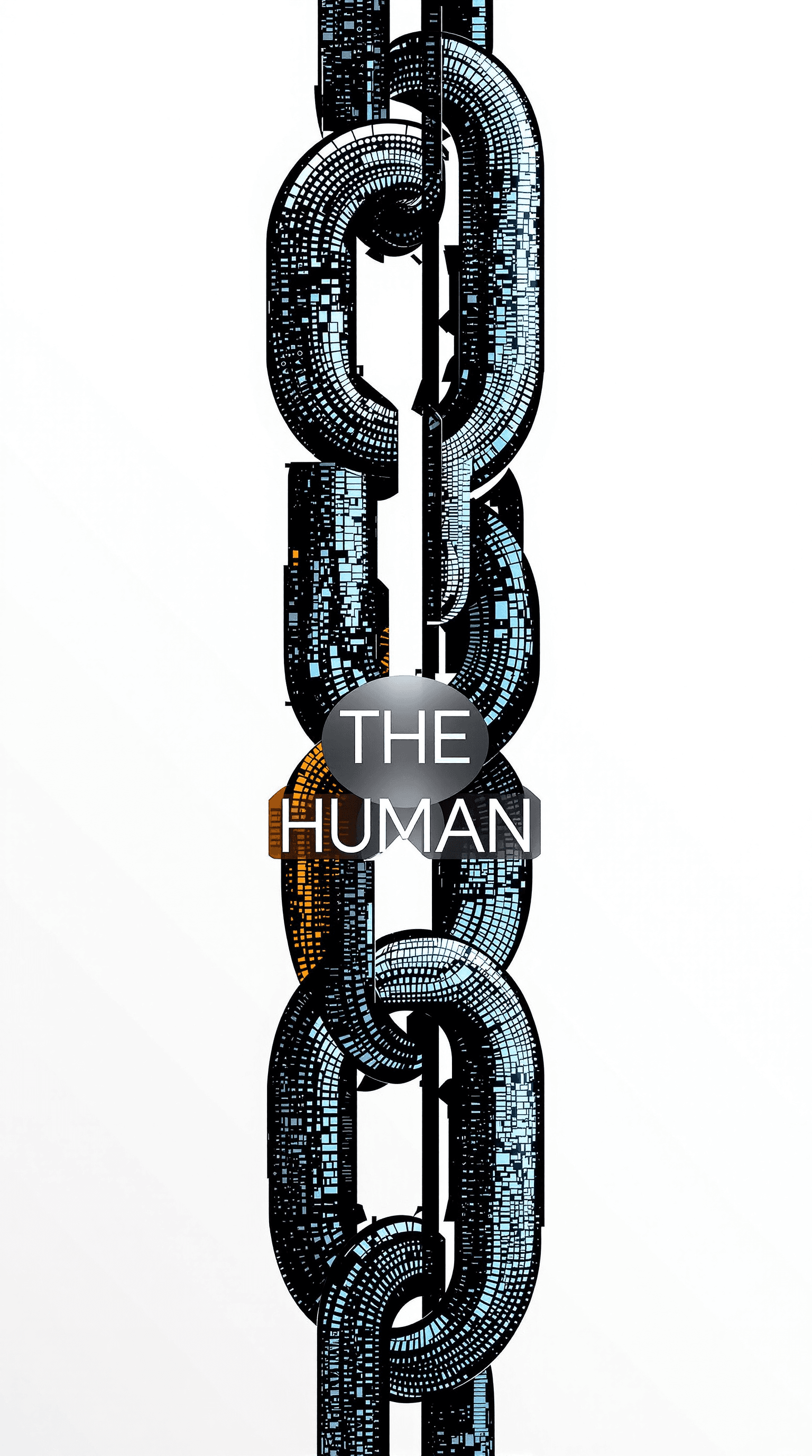 AI generated: a abstract chain logo design withe the text "THE HUMAN"