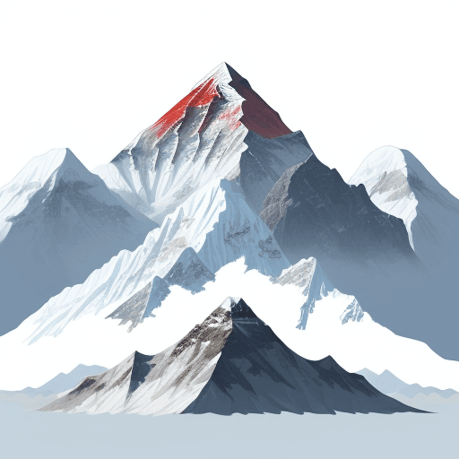 AI generated: An everest mount illustration, flat vector ladscape, unreal engine