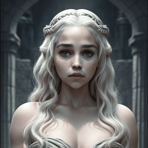 AI generated: Masterpiece, Daenerys Targaryen, gorgeous woman, queen, Queen-Queen, Princess of Dragonstone, black ...